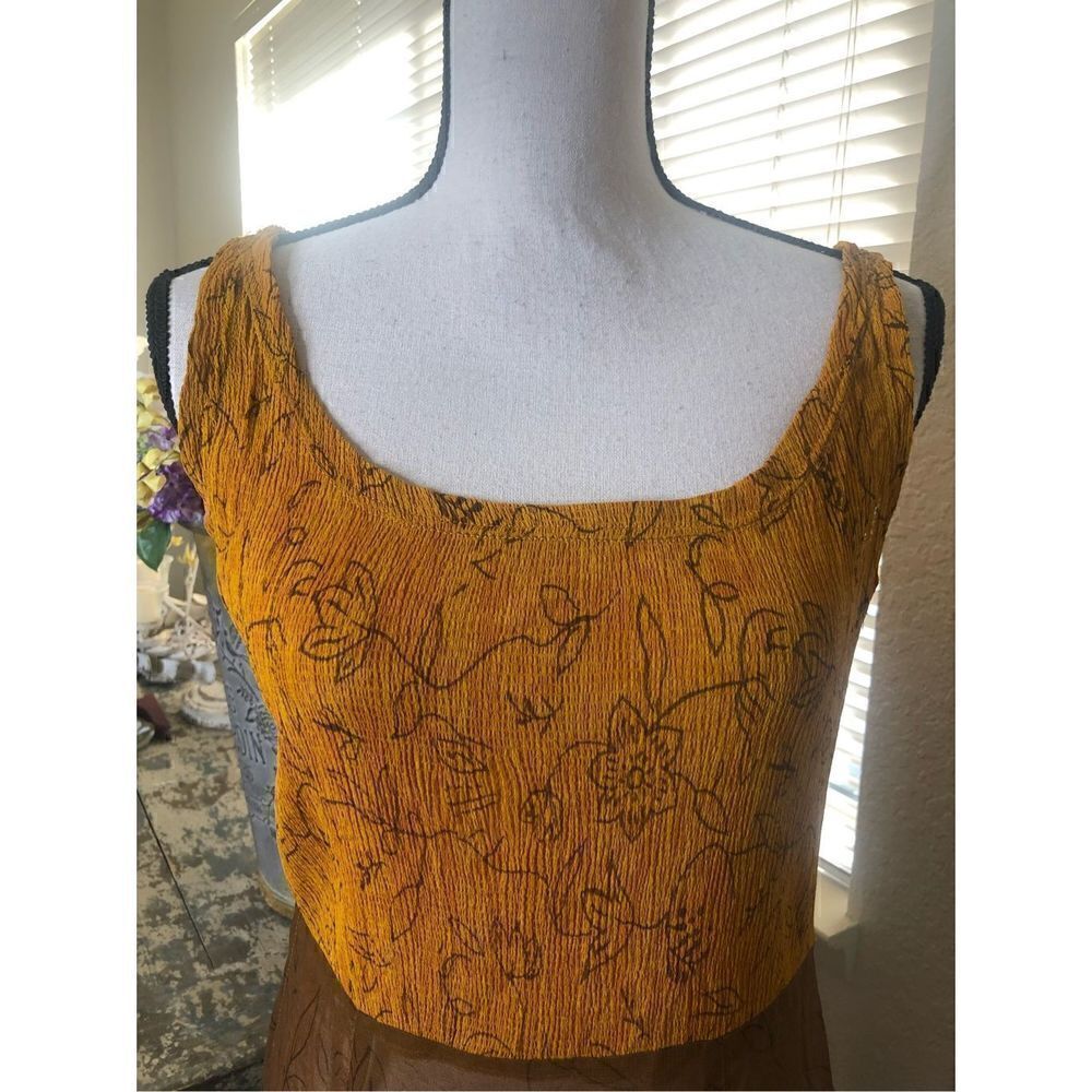 Cache Three Piece Brown and Gold Boho Tunic and Harem Pants - Picture 3 of 16